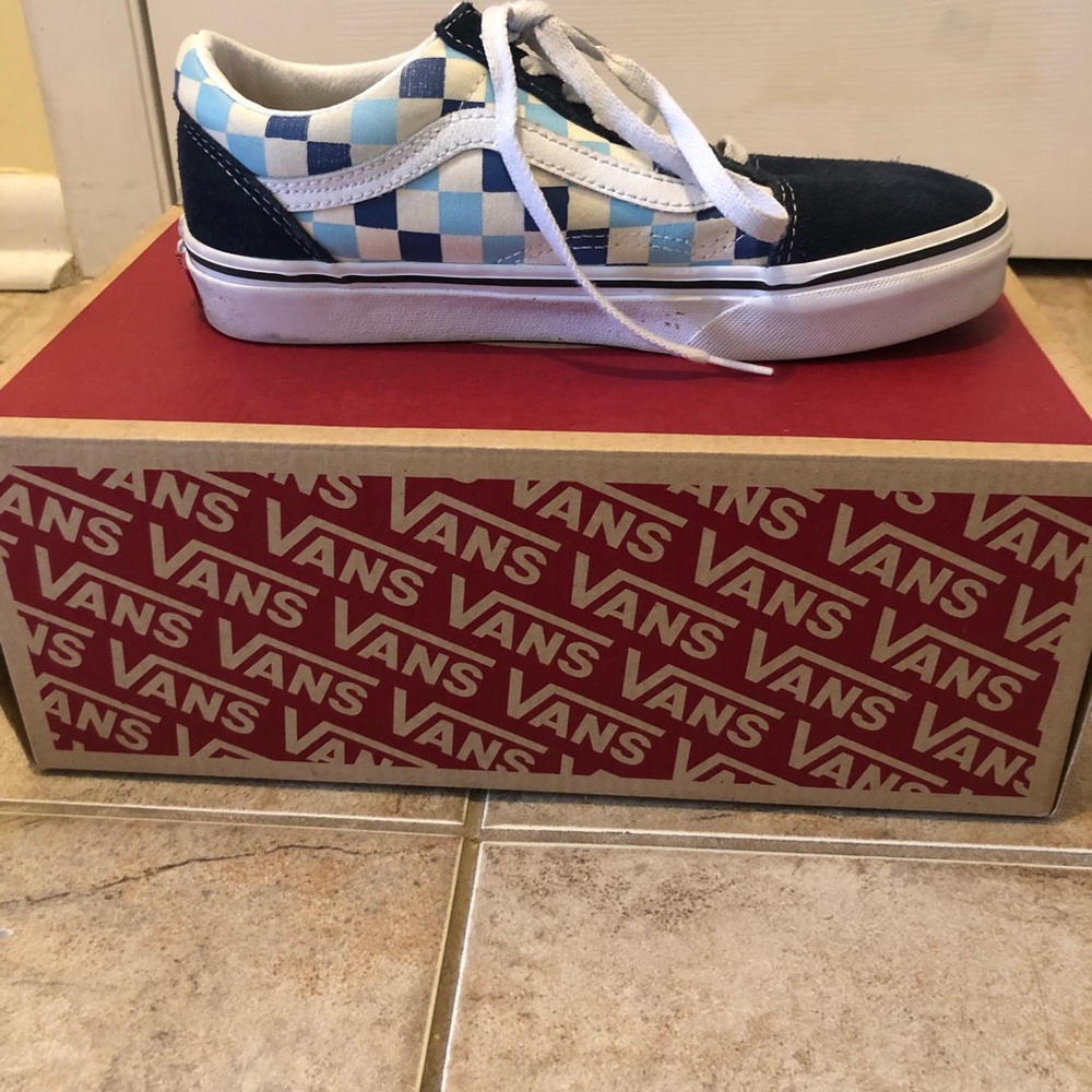 Old Skool Checkerboard Blue Topaz Vans